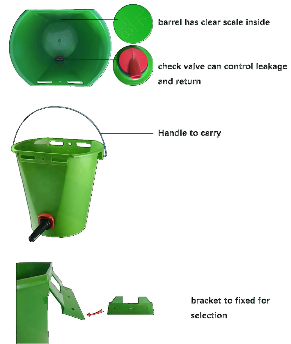 8L Calf Feeding Bucket