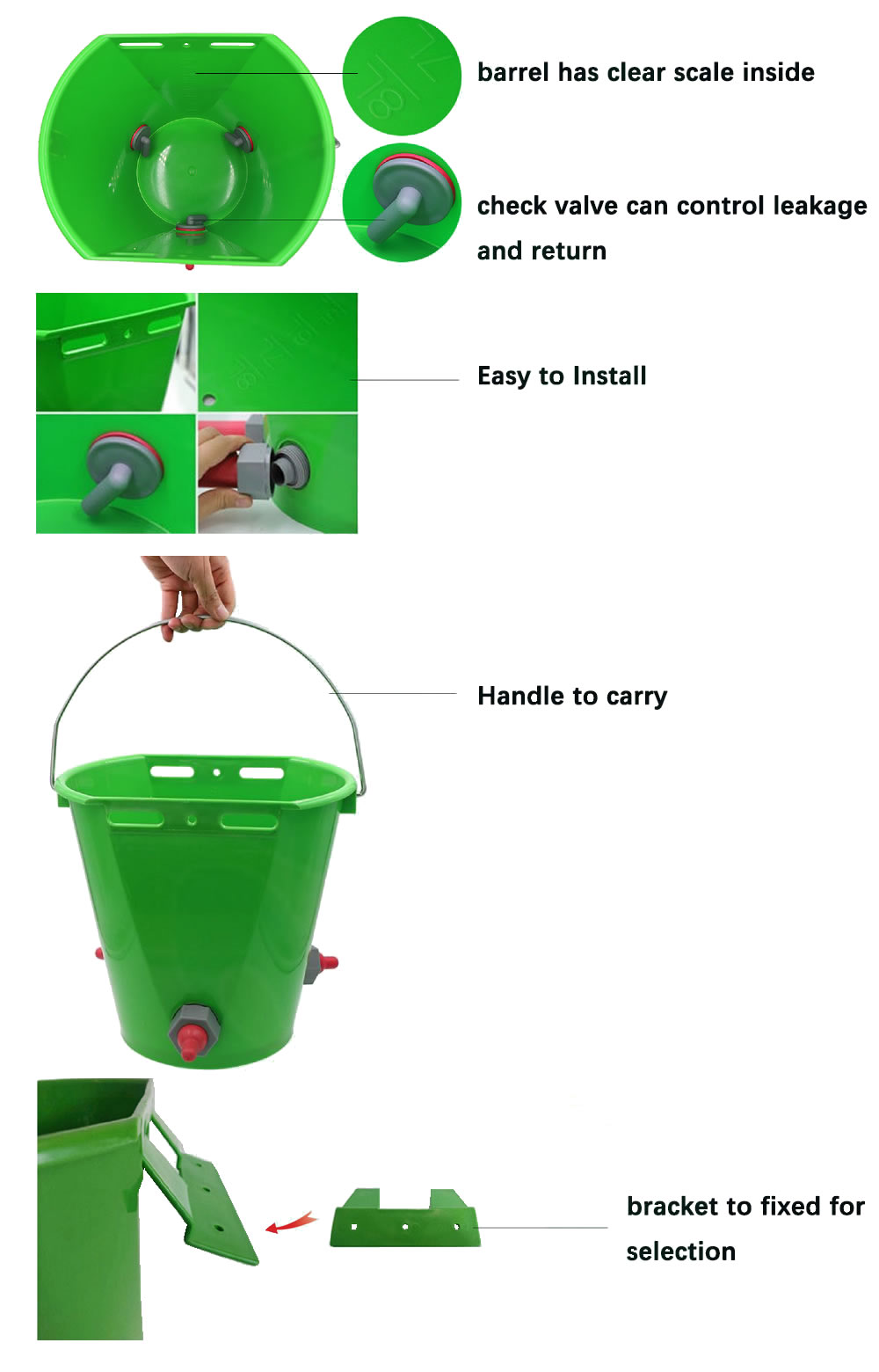 8L Calf Feeding Bucket